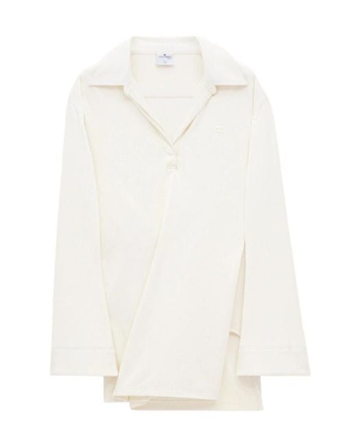 Courreges White Courrèges Twist Long-Sleeved Polo Dress