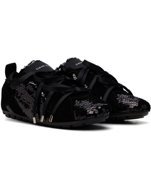 Simone Rocha Black Ballerina Grip Trainer Sneakers