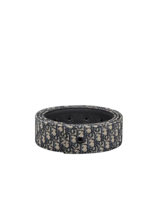 Dior White Reversible Belt Strap for men