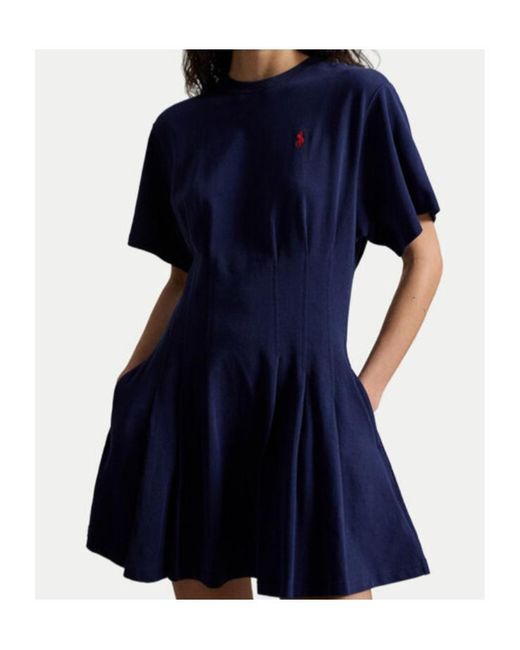 Polo Ralph Lauren Blue Shaped Jersey T-Shirt Dress