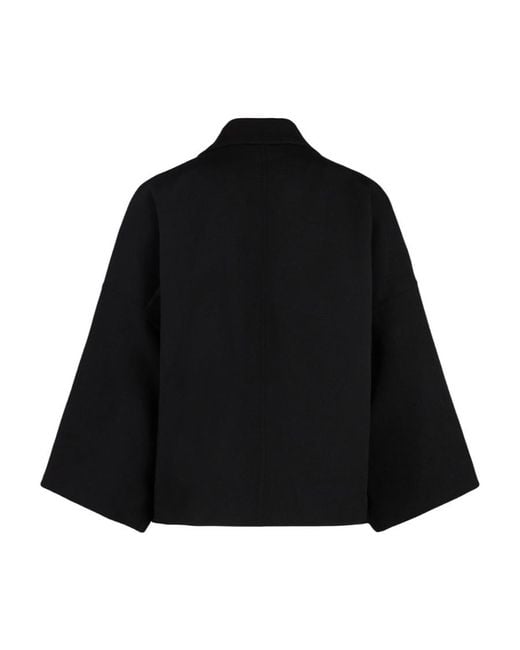 Max Mara Black V-Neck Single-Breasted Jacket