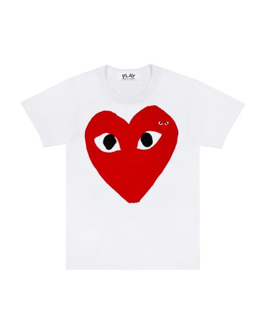 COMME DES GARÇONS PLAY Red Comme Des Garçons Play Heart Printed T-Shirt for men