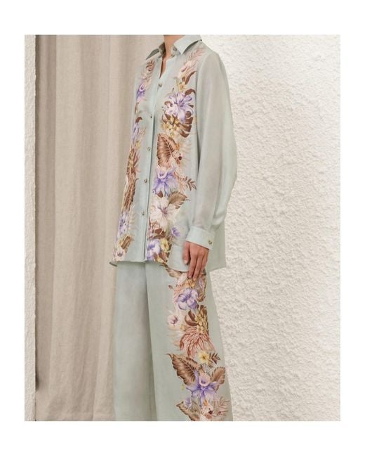 Zimmermann White Coco Relaxed Shirt