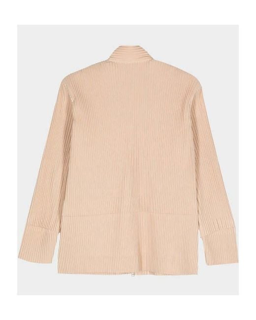 Homme Plissé Issey Miyake Natural Cargo Plissé-Effect Jacket for men