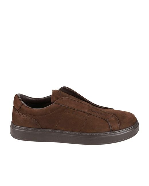 Hogan Brown Round-Toe Sneakers for men