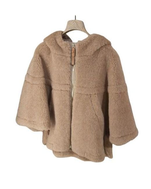 Max Mara Brown Zip-Up Hooded Jacket