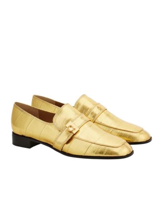 Ferragamo Natural Ferragamo Square-Toe Loafers