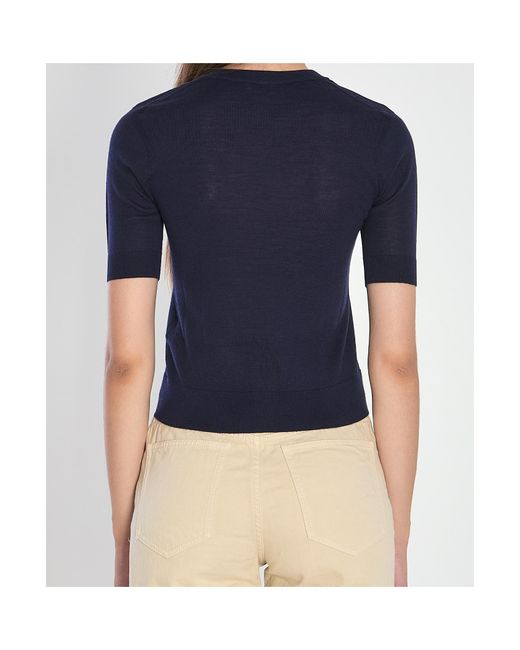 Céline Blue Crew Neck Sweater