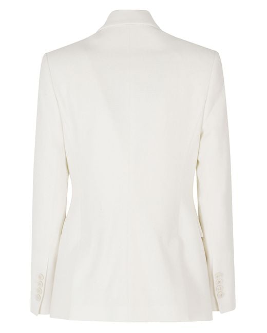 Eleventy White Long-Sleeved Suit Jacket