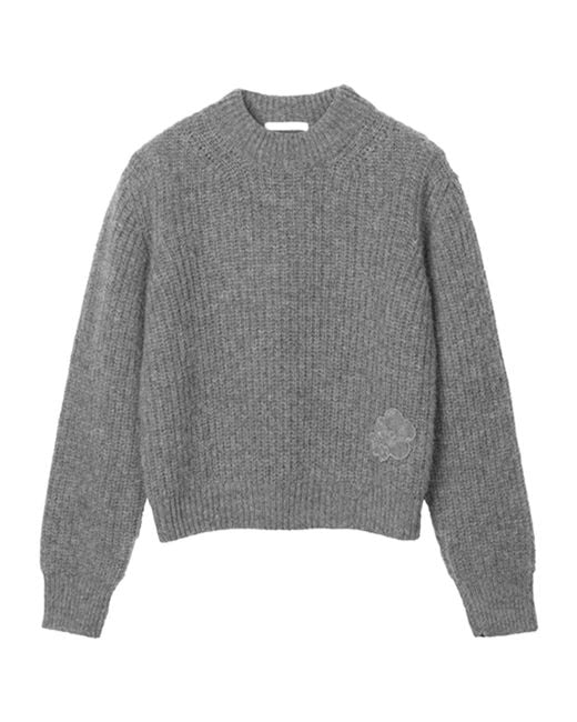 CECILIE BAHNSEN Gray Long-Sleeved Sweater