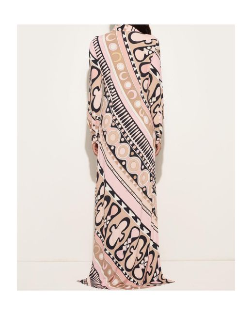 Emilio Pucci White Pucci Soleil Print Long Shirt Dress