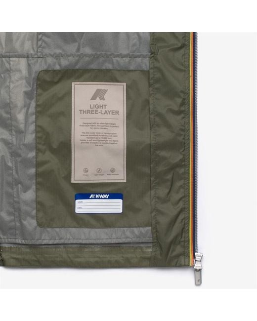 K-Way Green Zip-Front Hooded Jacket for men