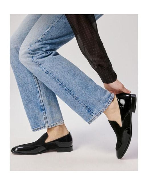 Christian Louboutin Black Yaki Almond Toe Loafers for men