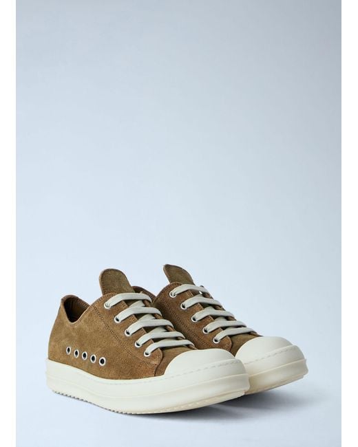 Rick Owens Brown Temple Lace-Up Sneakers