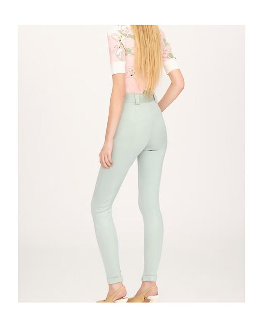 Chloé Green High-Waisted Knit Pants