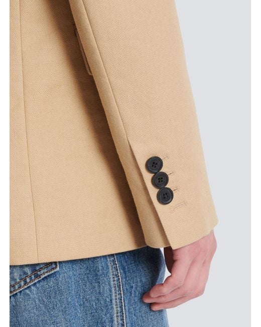 Balmain Natural Canvas 2-Buttons Jacket for men