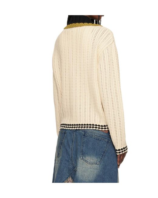 ANDERSSON BELL Natural Fantasia Neckline Cardigan for men