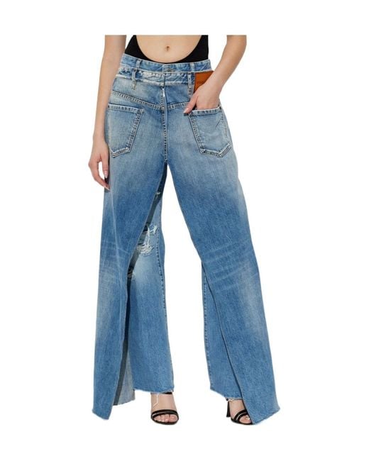 DSquared² Blue X Bettter Sash Detailed Frayed Jeans