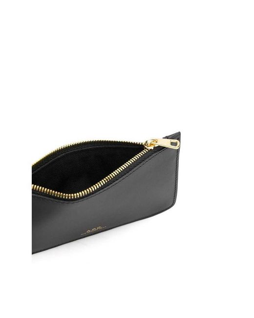 A.P.C. Black Willow Embossed Card Holder