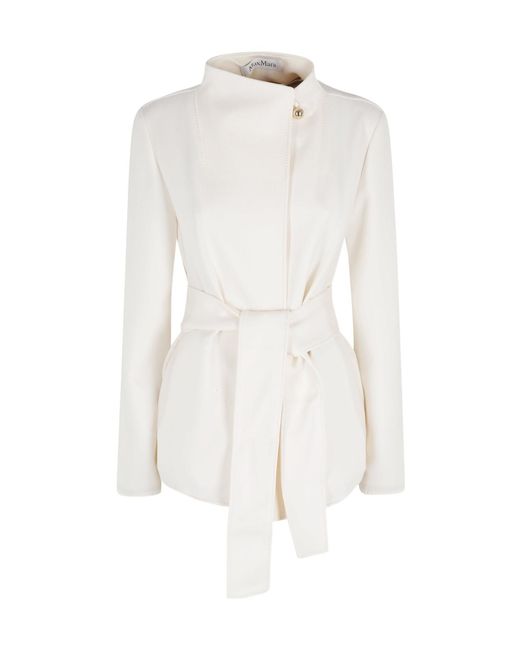 Max Mara White Mxptalamo Button Jacket