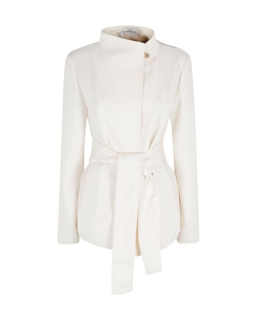 Max Mara White Mxptalamo Button Jacket