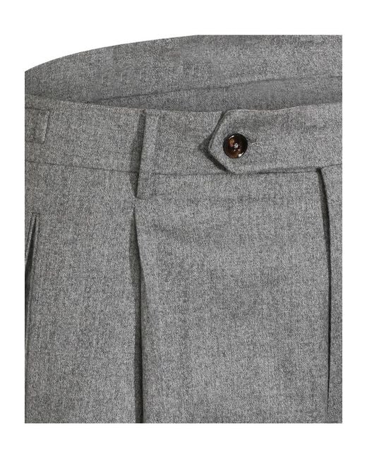 Berwich Gray Tapered Casual Pants for men
