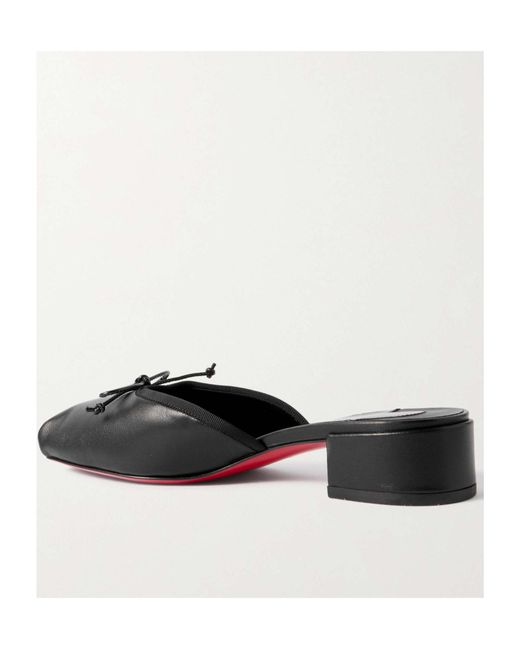 Christian Louboutin Black Bow Muller Shoes