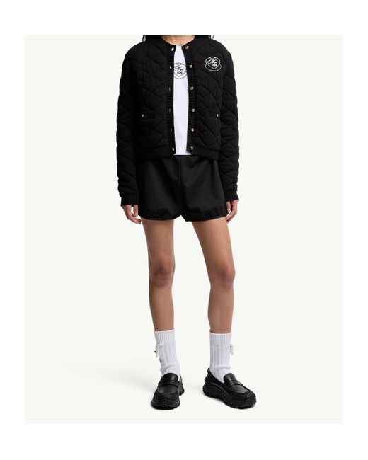 Moncler White Logo Embroidered Crewneck T-Shirt