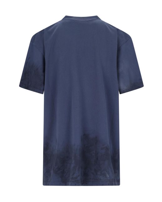 Balenciaga Blue 3B Sport Icon Oversized T-Shirt for men