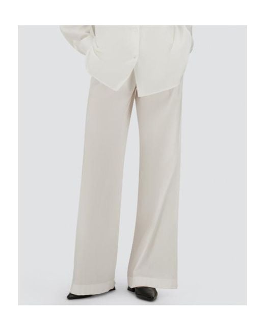 Herno White Wide-Leg Drawstring Pants
