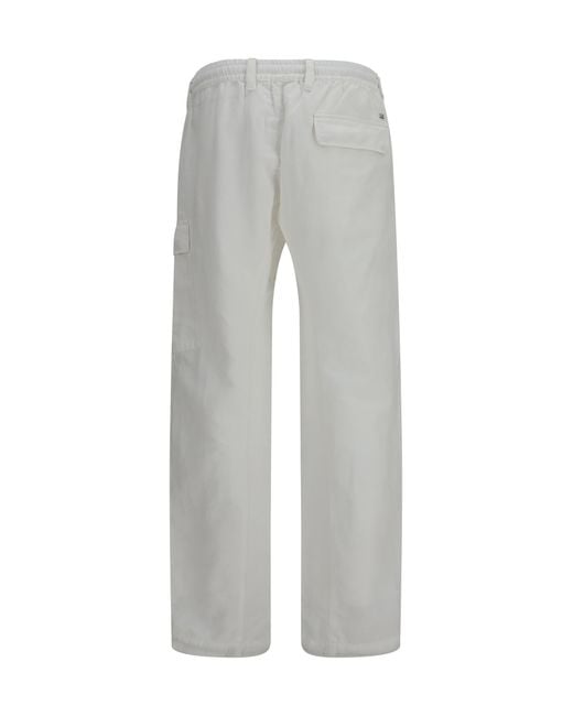 C P Company Gray Boxy Lens Cargo Pants for men