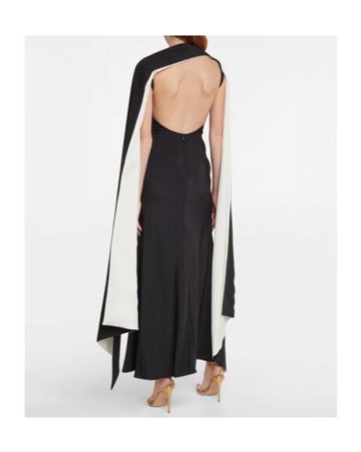 Rodarte Black Cutout Crepe Gown