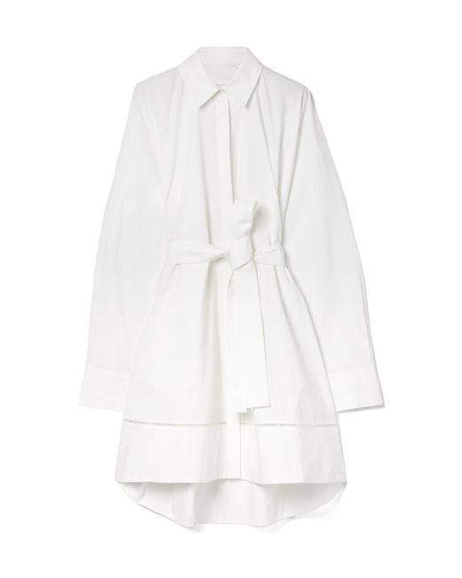 Proenza Schouler White Sammy's Belted Mini Shirt Dress