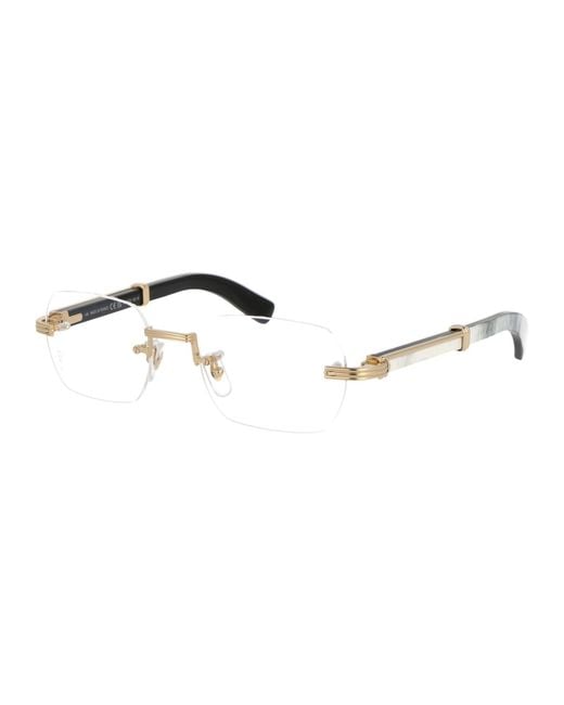 Cartier White Rectangular Frame Glasses for men