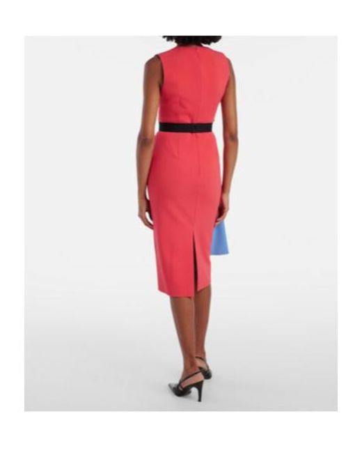 Roksanda Red Pembroke Draped Crepe Cocktail Dress