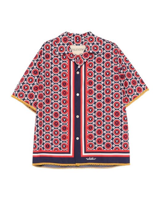 Valentino Red Bulles Royales Short-Sleeved Shirt for men