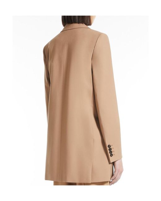 Max Mara Brown Single-Breasted Wool Blazer