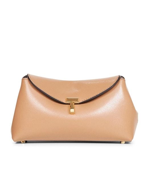 Totême Natural Totême Mini T-Lock Clutch Bag