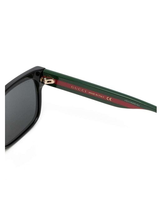 Gucci Black Eyewear Rectangular Frame Sunglasses