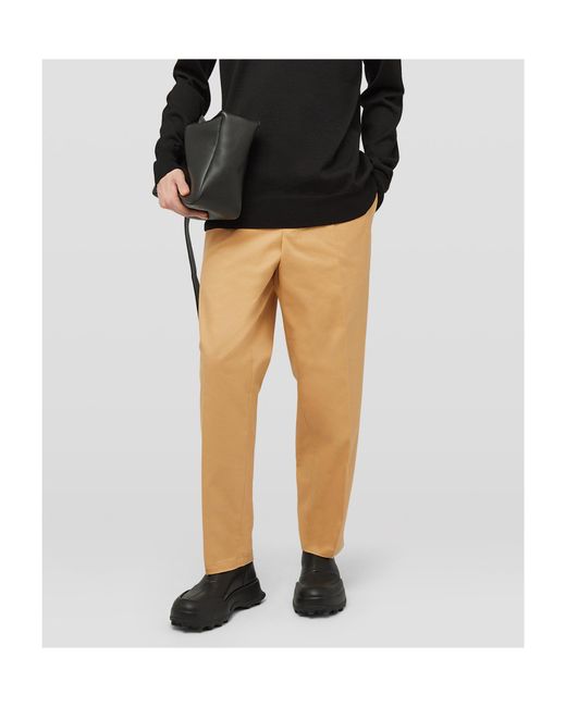 Jil Sander Natural Elasticated Waistband Trousers for men