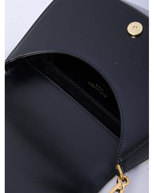 Saint Laurent Black Nola Logo Plaque Tote Bag
