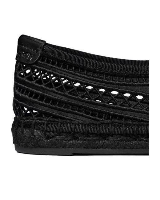 Tory Burch Black Open Weave Strap Espadrilles