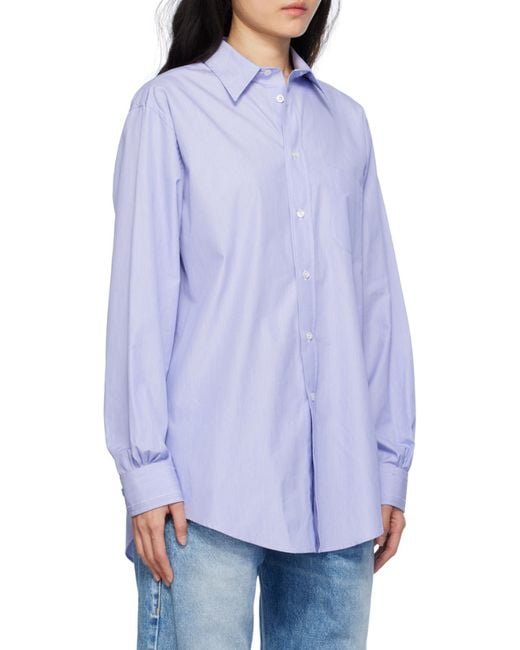 Maison Margiela White Long-Sleeved Buttoned Shirt