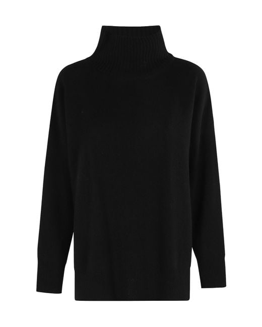 Roberto Collina Black Turtleneck Long Sleeve Sweater