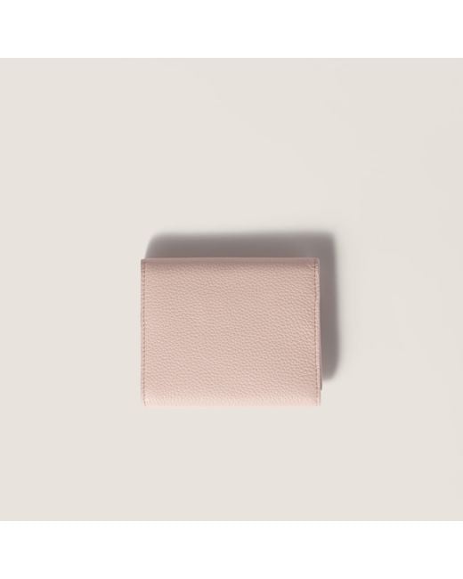Miu Miu Pink Small Leather Wallet