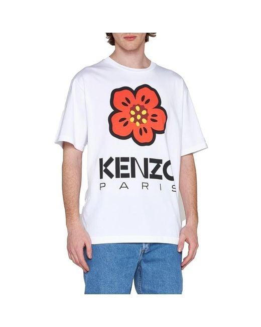 KENZO White Logo T-Shirt for men