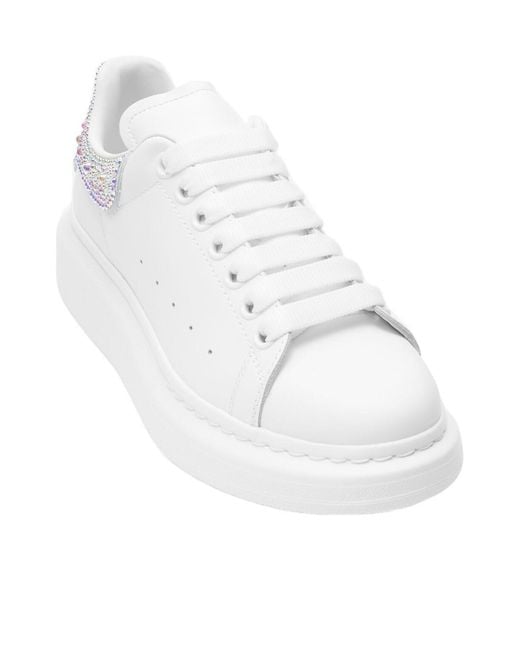McQueen White Oversized Lace-Up Sneakers
