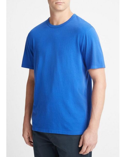 Vince Blue Short-Sleeved T-Shirt for men
