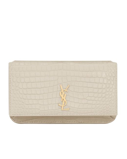 Saint Laurent Natural Flap Shoulder Bag