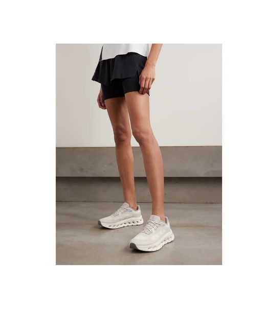 On Shoes White Rubber-Trimmed Mesh Sneakers